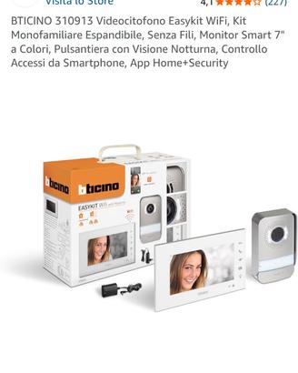 BTICINO 310913 Videocitofono Easykit WiFi, Kit Mon
