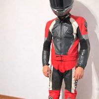 YAMAHA ORIGINALE tuta moto in vera pelle