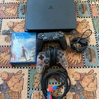 Play station 4 slim+ pad luminoso+gioco