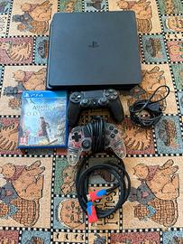 Play station 4 slim+ pad luminoso+gioco