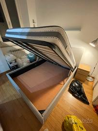 Letto contenitore con materasso