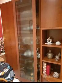 parete attrezzata legno ciliegio 