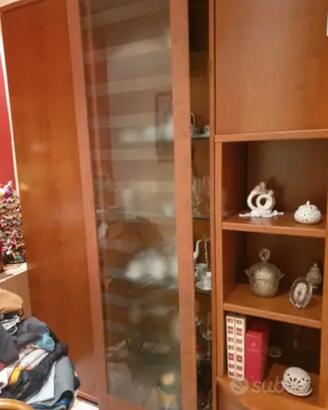 parete attrezzata legno ciliegio 