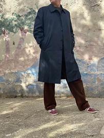 Trench burberry uomo donna unisex vintage blu 48it