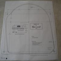 Mounting template plinth GARRARD 401 scala 1 a 1