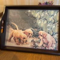 Vassoio in legno vintage