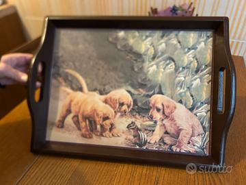 Vassoio in legno vintage