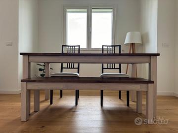 Tavolo Ikea completo di panca e 2 sedie
