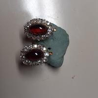 orecchini oro diamanti e corniola