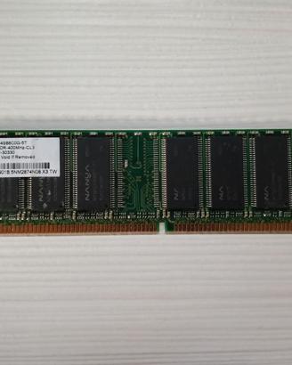 Memoria Nanya NT256D64S88C0G-5T, 256MB, DDR-400