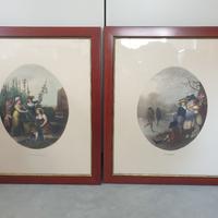 coppia stampe  da dipinti inglesi