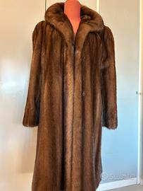Cappotto pelliccia di visone naturale