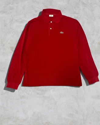 Lacoste originale polo manica lunga rossa🔥