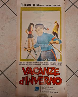 manifesto locandina origina film VACANZE D'INVERNO