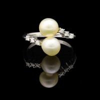 ANELLO IN ORO B IANCO 18KT BRILLANTE NATURALE