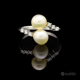 ANELLO IN ORO B IANCO 18KT BRILLANTE NATURALE