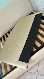 letto contenitore beige