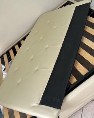 letto contenitore beige