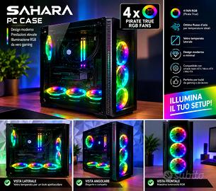 Sahara PC Case (7 x Pirate True RGB Fans, Black)