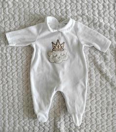 Pagliaccetto neonata in ciniglia 