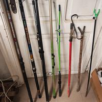 Lotto completo attrezzatura pesca trout/surf/carp 