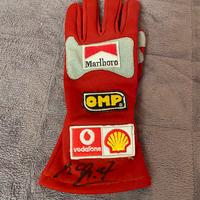 Michael schumacher guanto kart autografato