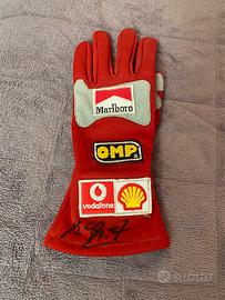 Michael schumacher guanto kart autografato