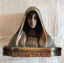 Statuetta Madonna "Ave Maria" in Bronzo 1920/30