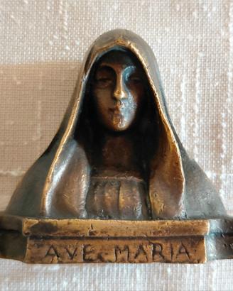 Statuetta Madonna "Ave Maria" in Bronzo 1920/30