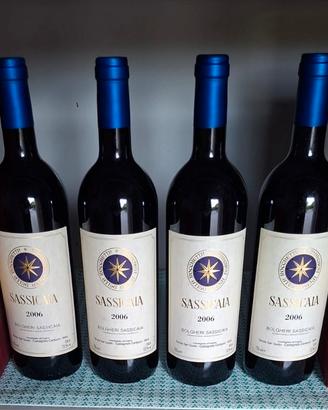 Vino 4 Bottiglie Sassicaia, anno 2006