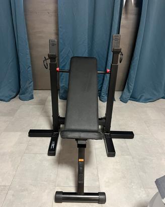 Panca reclinabile con supporto bilancere