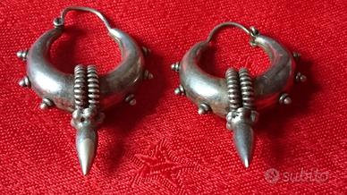 Orecchini Indiani d’argento vintage anni 70