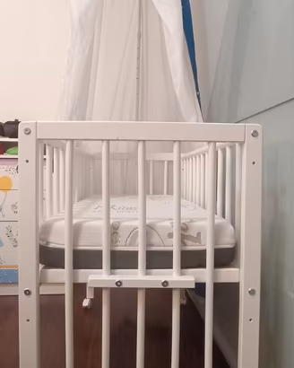 Set Lettino co-sleep.Materasso, Lenzuoli, Marsupio