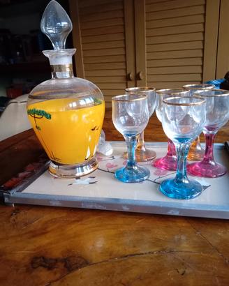 SET LIQUORE VINTAGE DIPINTO A MANO JAPAN 