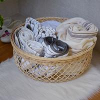 Cesto portaoggetti rattan intrecciato