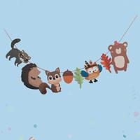 Festone con animali da appendere