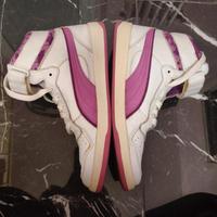 Sneakers  alte bianche-fucsia  sportive 