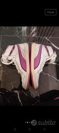 Sneakers  alte bianche-fucsia  sportive 