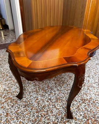Tavolino Vintage da salotto intarsiato