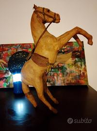 sculture cuoio pelle Cavallo 🐎 35cm lung.21alt.