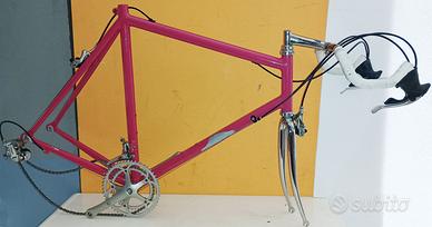 Bici Corsa - Rosa fuxia con Manubrio da Crono