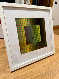 Quadro 1975 Victor Vasarely  serigrafia optical