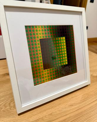 Quadro 1975 Victor Vasarely  serigrafia optical