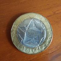 Moneta da 1000 Lire 1997 Europa confini errati
