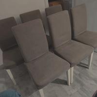 6 Sedie sfoderabili Ikea+tavolo allungabile