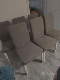 6 Sedie sfoderabili Ikea+tavolo allungabile
