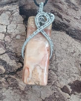 Collana Artigianale "Radice d'Olivo" - Pietra Rara