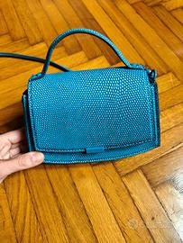 Borsetta Zara tracolla azzurra