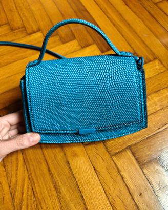 Borsetta Zara tracolla azzurra