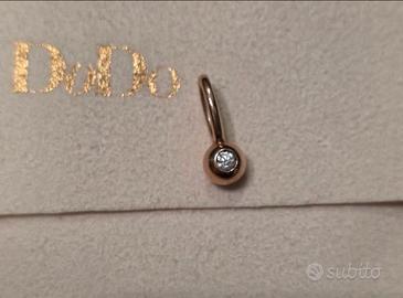 Charm Dodo bollicine oro rosa 9kt e  diamantie